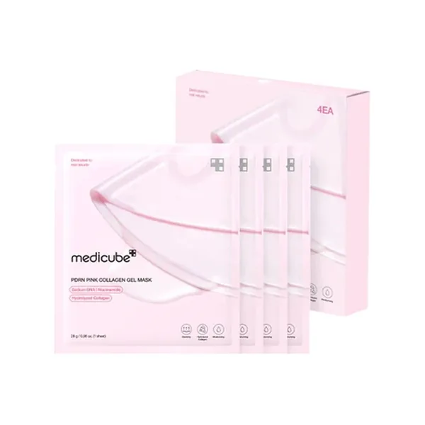 PDRN Pink Collagen Gel Mask 28g | Pack of 4 — Medicube wholesale UAE