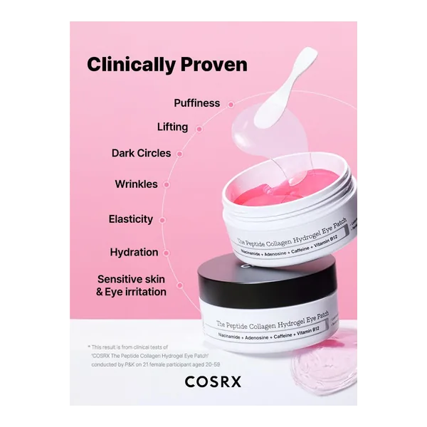 The Peptide Collagen Hydrogel Eye Patch Pack of 60 by Cosrx — wholesale UAE